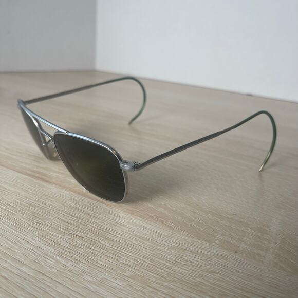 Vintage Randolph Engineering 6 1/2 Aviator Sunglasses Matte Chrome FRAMES ONLY - Picture 3 of 9
